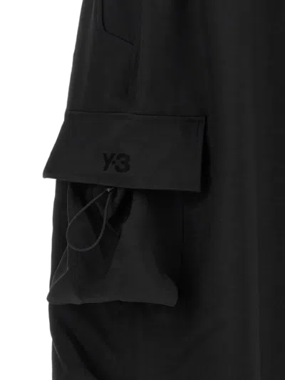 Y-3 Logo-print Drawstring Cargo Pants In Black