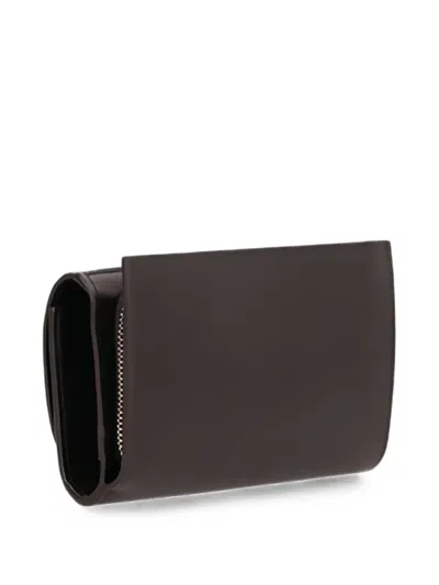 Longchamp Logo-plaque Foldover Wallet In Black