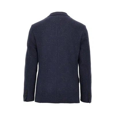 Etro Checked Single-breasted Blazer In Blue