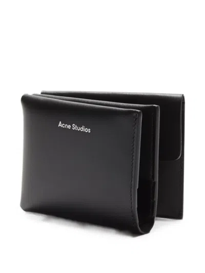 Acne Studios Folded Card Holder In Black
