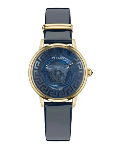 Versace Medusa Alchemy Leather Strap In Multi