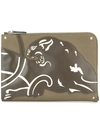 Valentino Green Panther Document Case