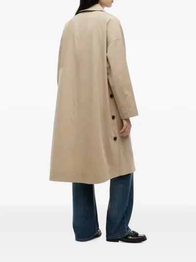 Tommy Hilfiger Water Repellent Twill Single Breasted Coat In Neutral