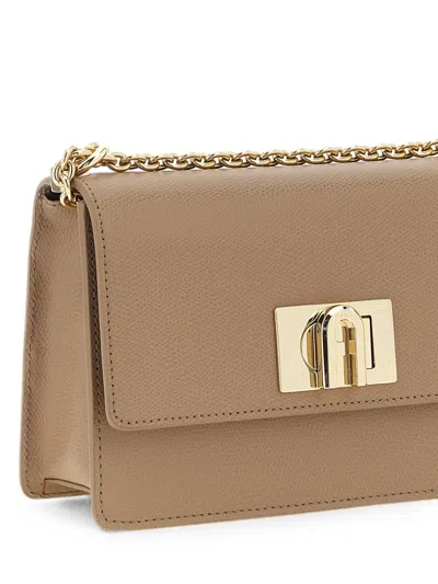 Furla 1927 Mini Rectangular Shoulder Bag Chain In Burgundy
