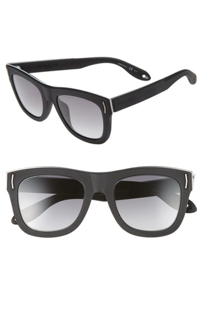 Givenchy Men's Mixed Media Sunglasses, 52mm In Black Rubber