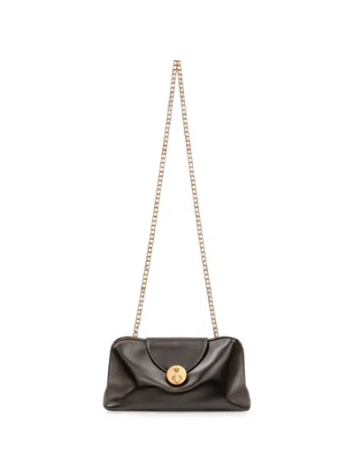 Versace Chain Shoulder Bag In Brown