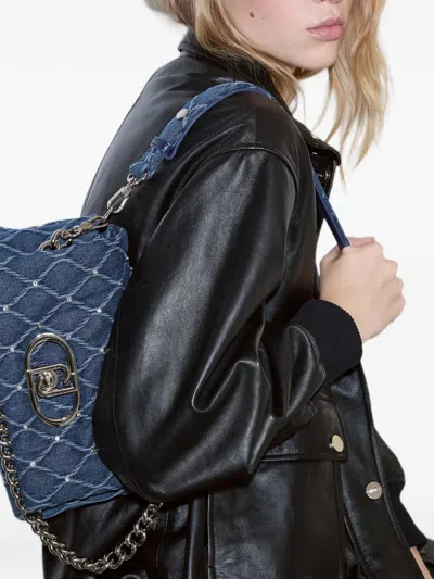 Liu •jo Medium Lapuffy Denim Bag In Brown