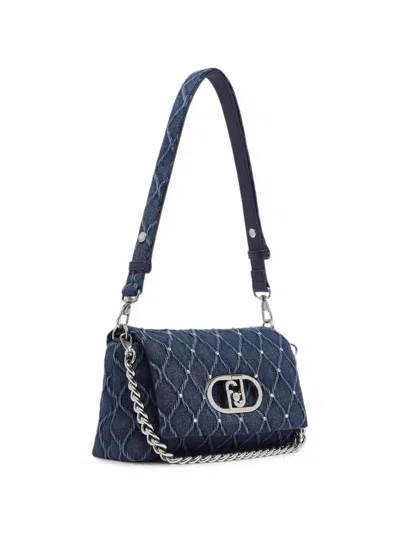Liu •jo Medium Lapuffy Denim Bag In Brown
