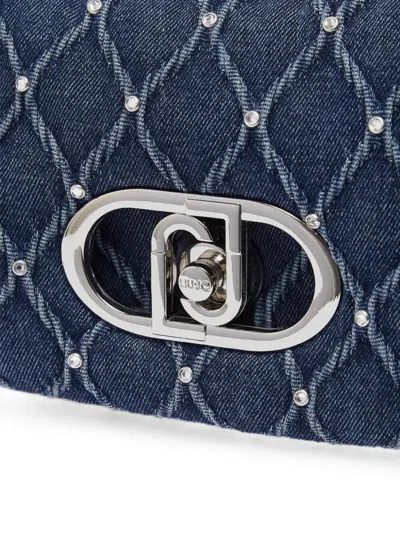 Liu •jo Medium Lapuffy Denim Bag In Brown