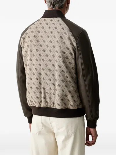 Guess Usa Logo-monogram Bomber Jacket In Multi
