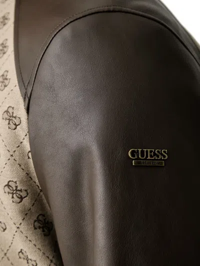 Guess Usa Logo-monogram Bomber Jacket In Multi