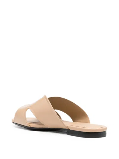 Sergio Moretti Firenze Cut-out Leather Sandals In Multi