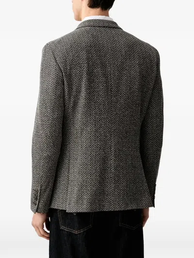 Joop Herringbone Double-breasted Blazer In Multi