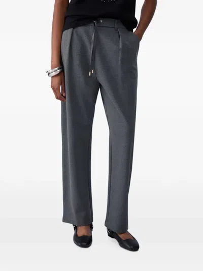 Liu •jo Drawstring Trousers In Gray