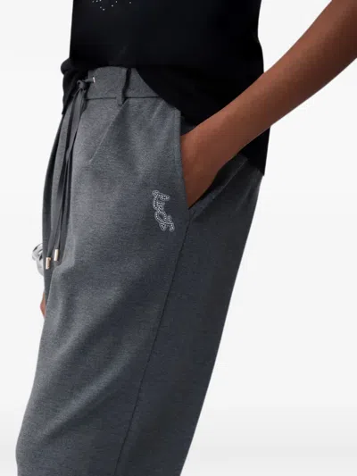 Liu •jo Drawstring Trousers In Gray