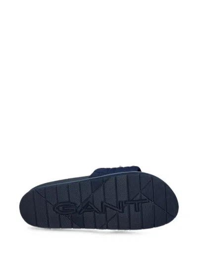 Gant Woven-effect Slides In Blue