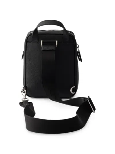 Prada Saffiano Leather Mini One-shoulder Backpack In Black