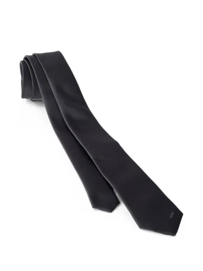 Prada Silk Tie In Gray