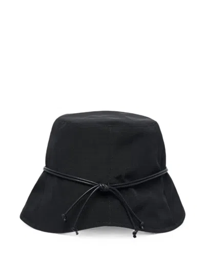 Y's Six-panel Drawstring Cloche Hat In Black