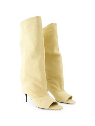 Iro Open-toe Suede Boots In Multi