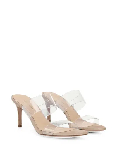 Veronica Beard Asha Transparent-strap Sandals In Multi