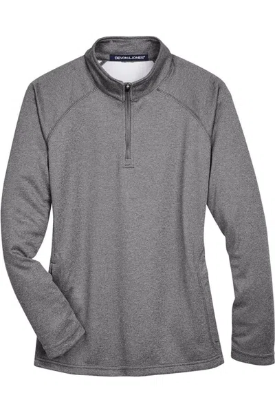 Devon & Jones Women's Stretch Tech-shell Compass Full-zip Jacket In Gray