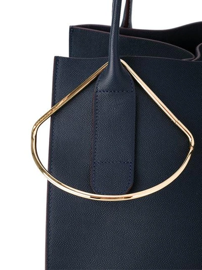 Shop Roksanda Tote Bag With Gold Tone Detail In Navy