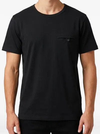 Amaranto Button-pocket T-shirt In Black
