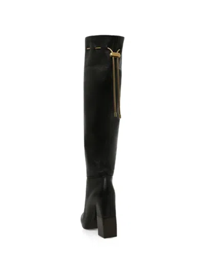 Lanvin Drawstring Knee-high Boots In Black