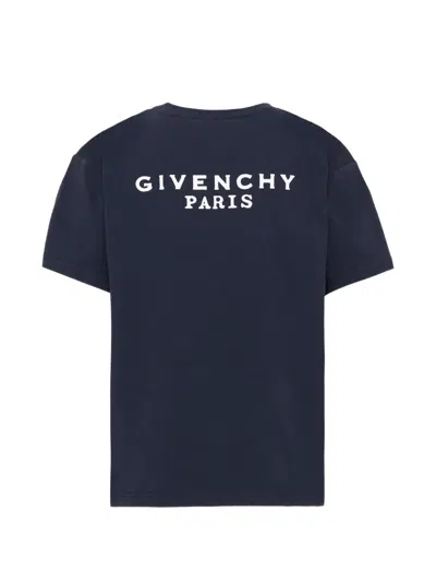 Givenchy Logo-print T-shirt In Blue