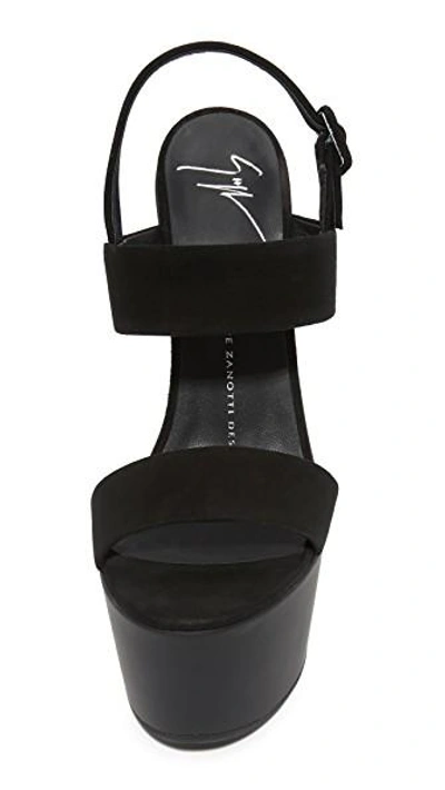 Shop Giuseppe Zanotti Platform Sandals In Nero