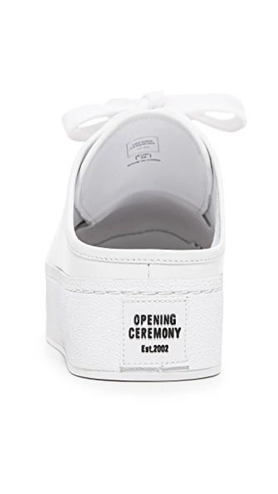 Shop Opening Ceremony Cici Lace Up Leather Slides In White
