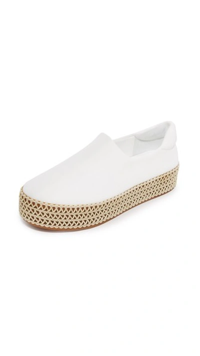 Opening Ceremony Cici Woven Platform Slip-on Sneakers In White