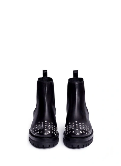 Shop Alexander Mcqueen 'mod' Stud Leather Chelsea Boots