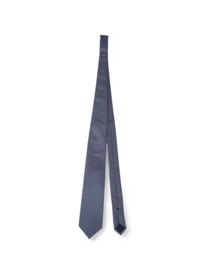 Corneliani Micro-pattern Tie In Blue