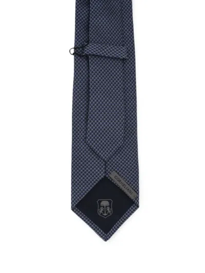 Corneliani Micro-pattern Tie In Blue