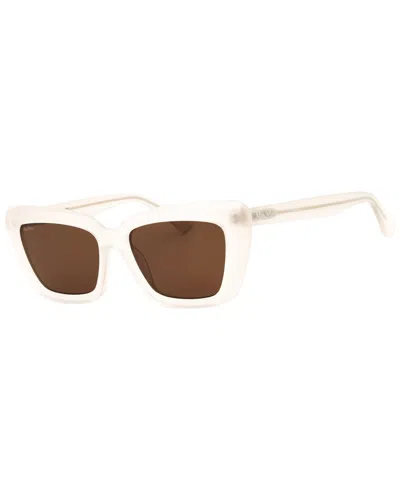 Max Mara Mm0171 Tapered Rectangular Acetate Sunglasses In Orange