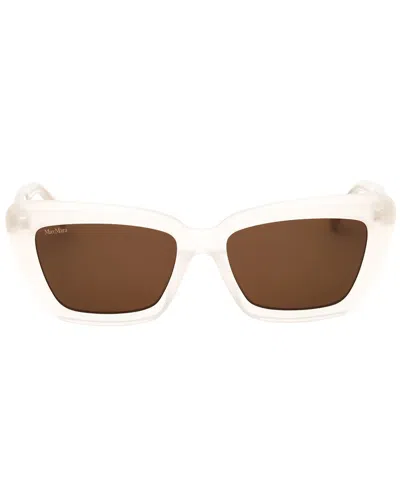 Max Mara Mm0171 Tapered Rectangular Acetate Sunglasses In Orange
