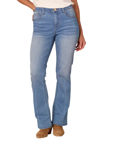 Democracy Petite Absolution High-rise Bootcut Jeans In Blue