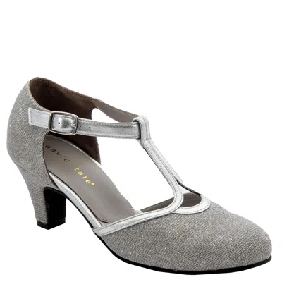 David Tate Extra Wide Width Fancy Pump In Gray