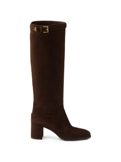 Prada Suede Boots In Multi