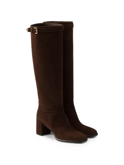 Prada Suede Boots In Multi