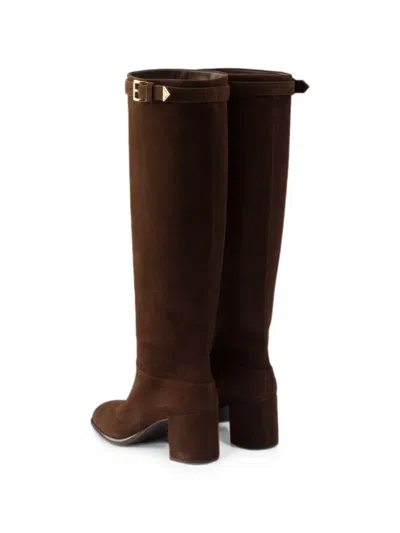 Prada Suede Boots In Multi