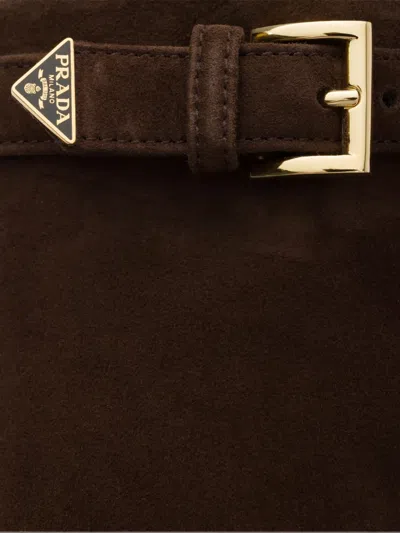Prada Suede Boots In Multi