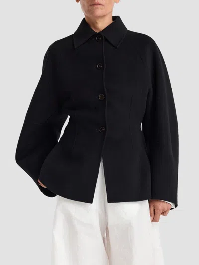 Rohe Button-up Coat In Black