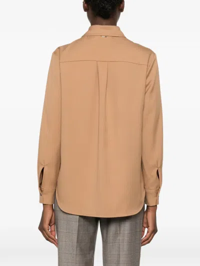 Herno Flap-pocket Shirt In Brown
