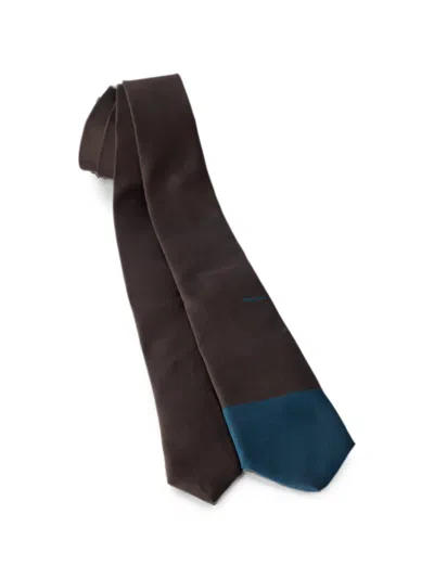 Prada Silk Tie In Brown