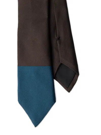 Prada Silk Tie In Brown