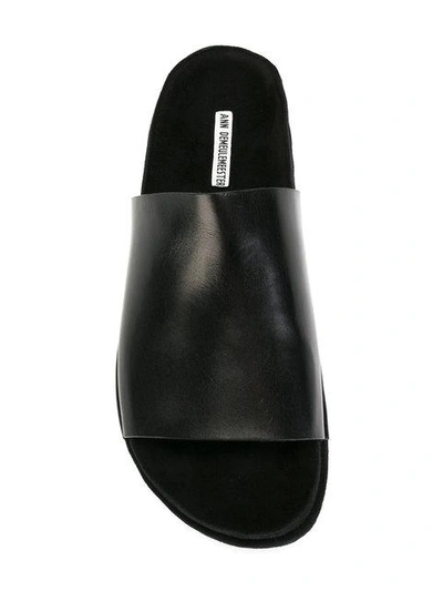 Shop Ann Demeulemeester Classic Slider Sandals In Black