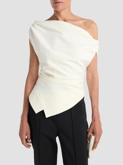 Rohe Draped Asymmetric Top In Off White